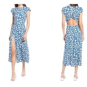 Reformation Blue Gavin Dress in Tuli